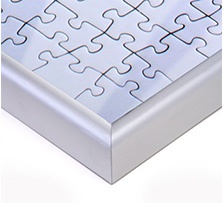 Cornice per foto puzzle; visualizzazione dettagliata angolo