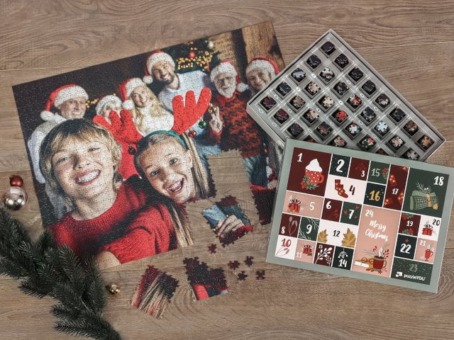 Puzzle-calendario dell’Avvento con le proprie foto