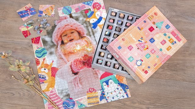 Puzzle Calendario dell'Avvento con le proprie foto