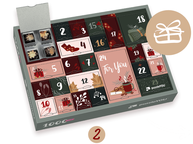 Puzzle-divertimento dietro 24 finestrelle