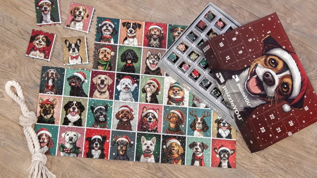 Puzzle - calendario dell'Avvento e con un' immagine della nostra collezione di puzzle