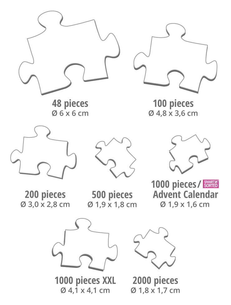 Quanto sono grandi i singoli tasselli dei puzzles?