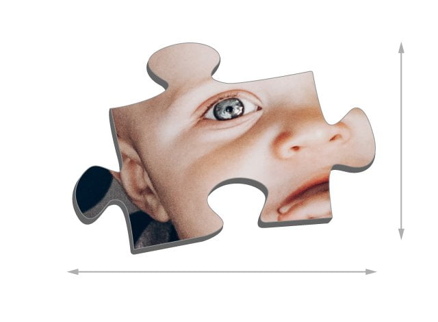 Dimensioni dei tasselli del puzzle 2000