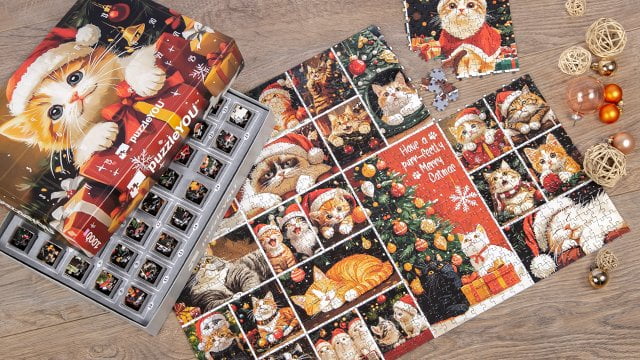 Puzzle - calendario dell'Avvento e con un' immagine della nostra collezione di puzzle