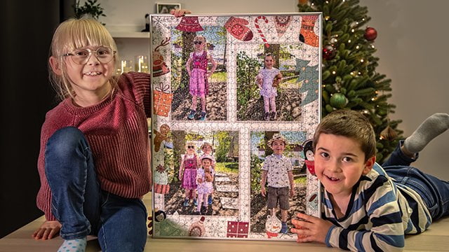 La cornice su misura per il puzzle calendario dell'Avvento per bambini